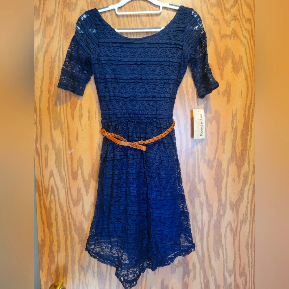 Rewind open neck short dress